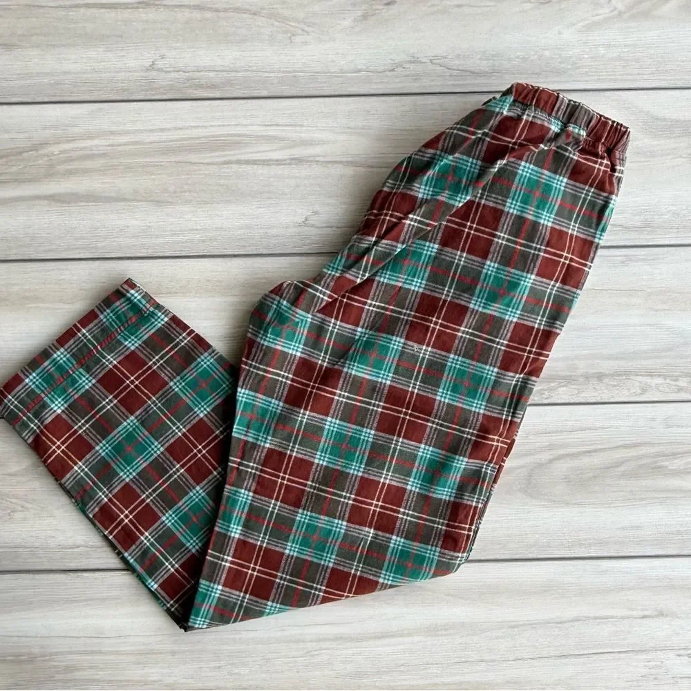 Hanna Andersson Holiday Family Print Flannel Pant Red Various Sizes NWT